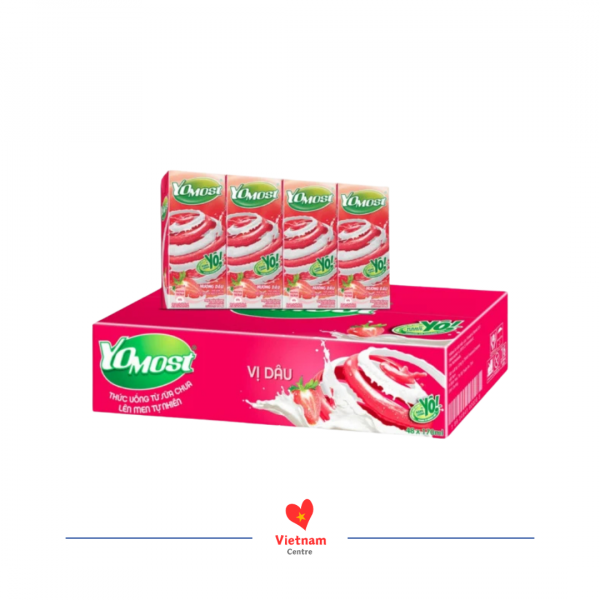 Sữa chua uống hương dâu YoMost - thùng 48 hộp 180ml