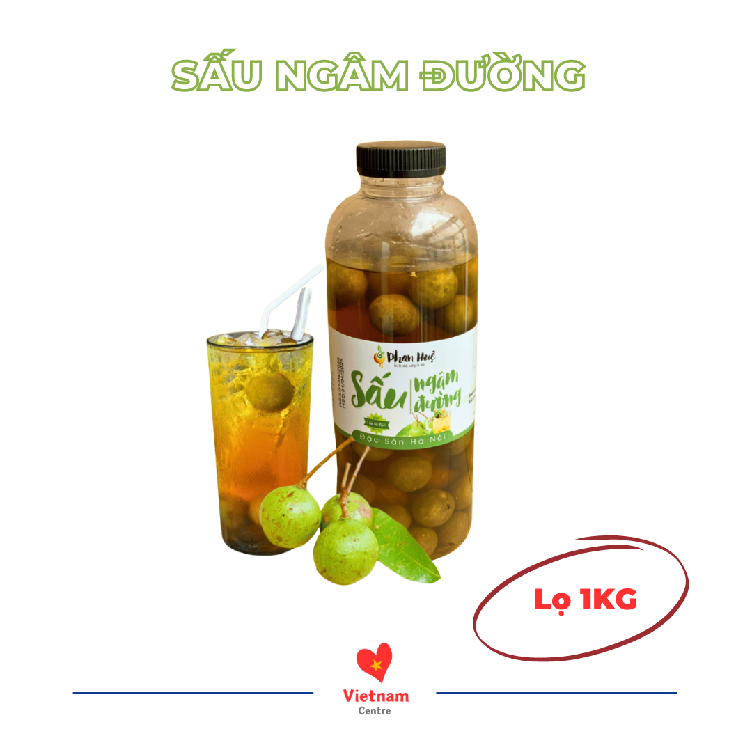 sau_ngam_duong_1kg Sấu ngâm đường - lọ 1kg - Image 1