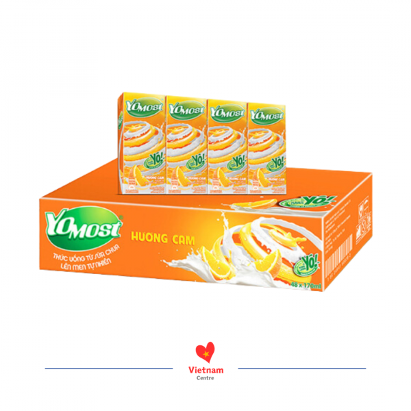 Sữa chua uống hương cam YoMost - thùng 48 hộp 170ml
