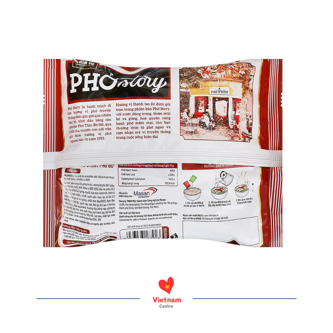 3 Phở Thìn Chinsu Story vị bò truyền thống - thùng 30 gói 72g - Image 4