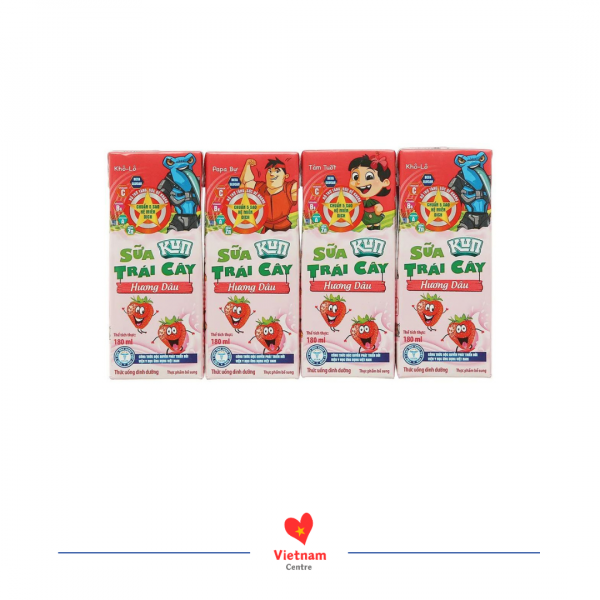 Sữa trái cây Kun hương dâu 180ml - thùng 48 hộp 180ml - Image 4