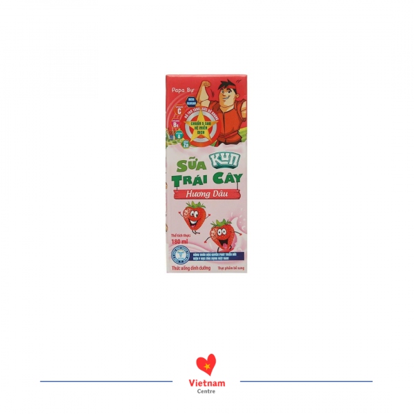 Sữa trái cây Kun hương dâu 180ml - thùng 48 hộp 180ml - Image 5