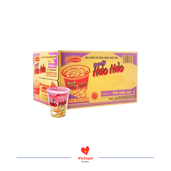 Mì Handy Hảo Hảo tôm chua cay - thùng 24 ly 67g