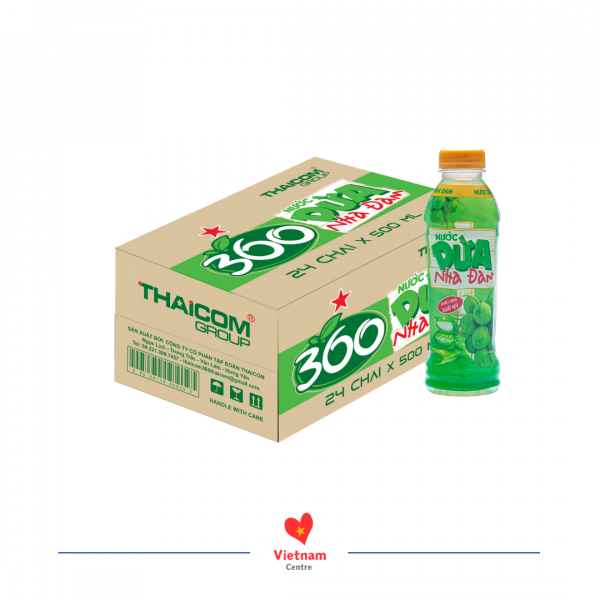 Nước dừa nha đam 360 - thùng 24 chai 500ml