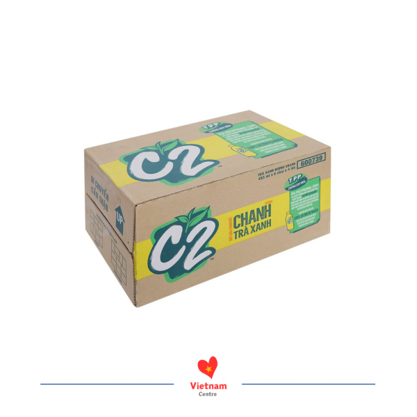 Trà xanh C2 hương chanh - thùng 24 chai 455ml - Image 2