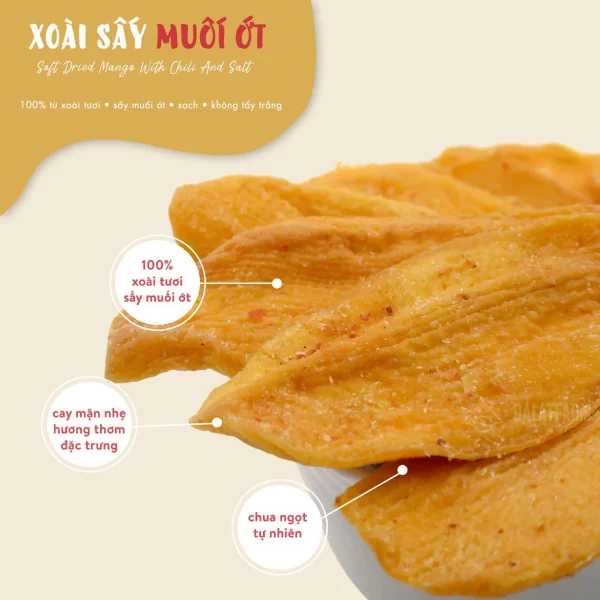 Xoài sấy muối ớt - túi 300g - Image 2