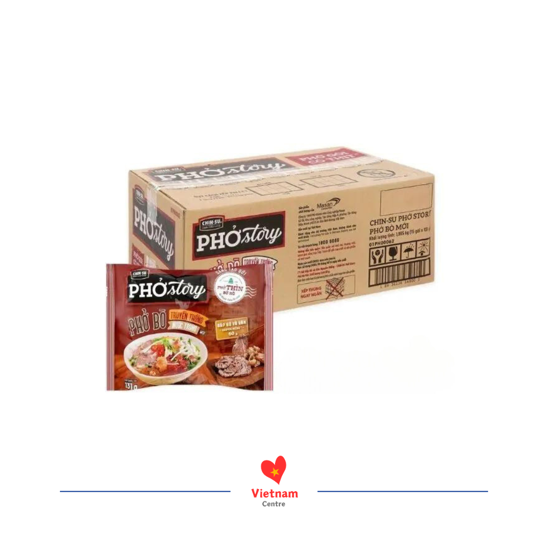 Có thịt Phở Thìn Chinsu Story có gói thịt thật - thùng 15 gói 131g - Image 1