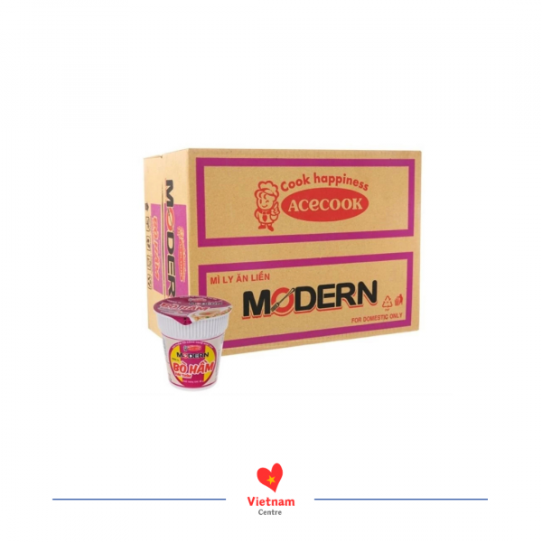 Mì Modern bò hầm rau thơm - thùng 24 ly 65g