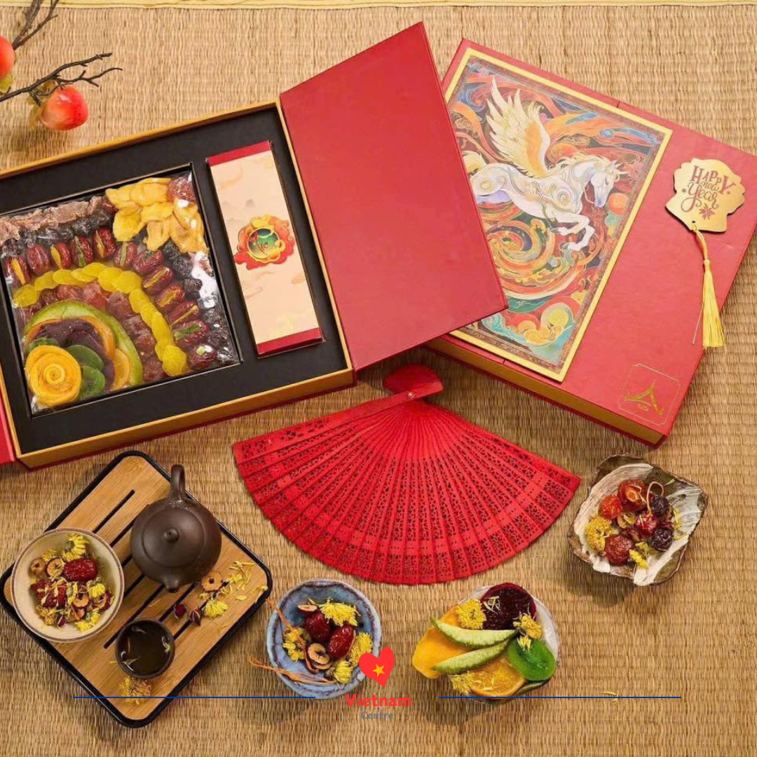 mut tet Mứt hoa quả sấy - hộp 1.5kg - Image 1